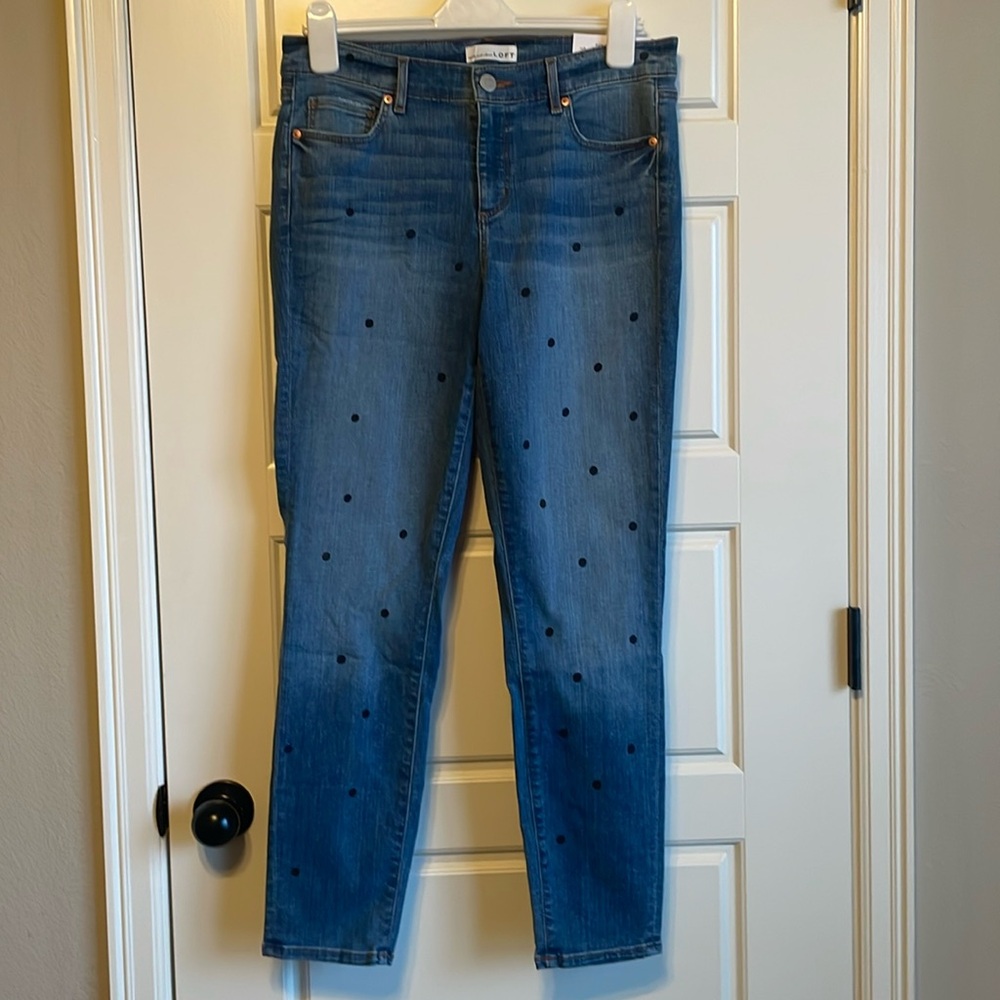 Fun polka dot Loft jeans